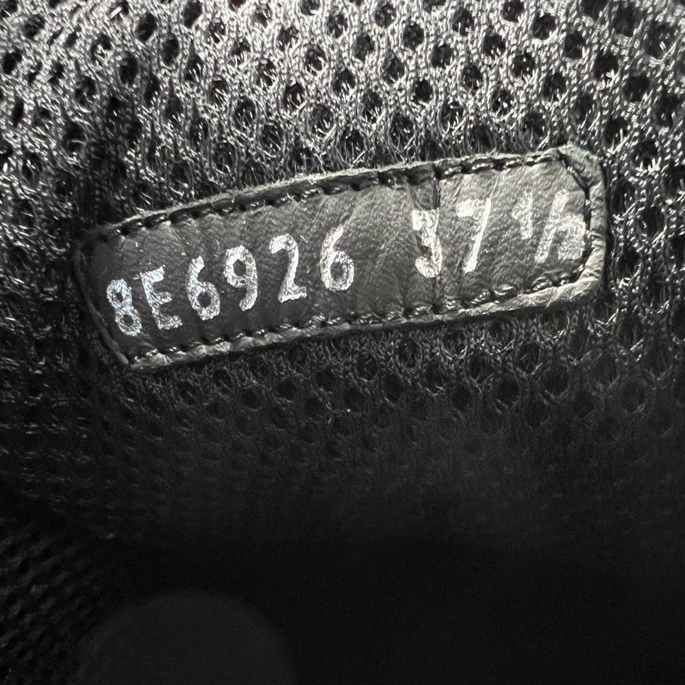 Fendi Navy Blue Sneakers Quilted Nylon White Sole Lace Up 37.5 - Picture 6 of 10